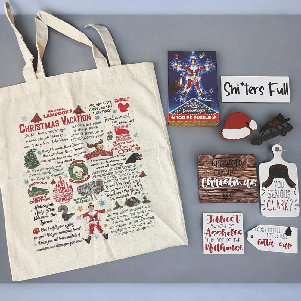 National Lampoon’s Christmas Vacation Bundle w/ Tote, Mini Puzzle & Decorations